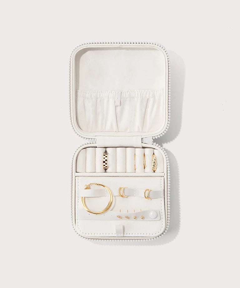 Frankie Jewelry Case in Moonbeam, Large