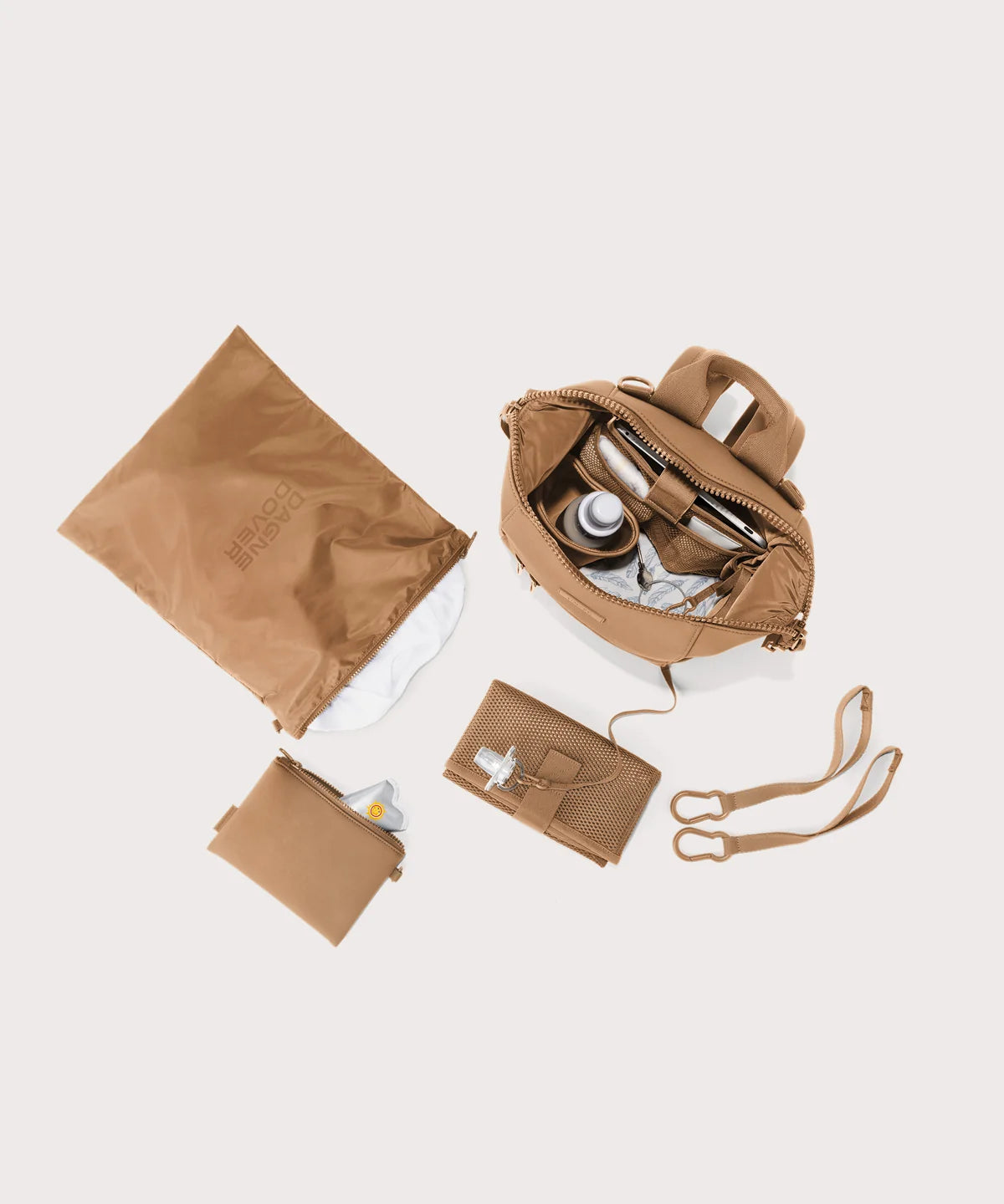 Indi Diaper Backpack in Camel, Small